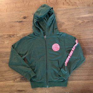 Girls Santa Cruz Zip Up Hoodie Sweatshirt